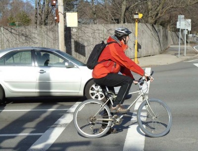 Bicyclist Experiencing Car Heat