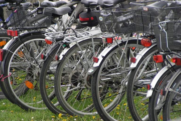 Bikes Parked Together