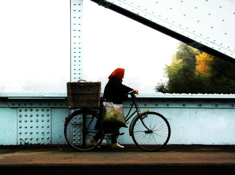 Older Woman Bicyclist