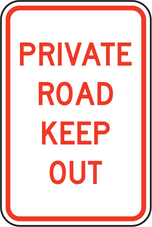 Private Road Sign