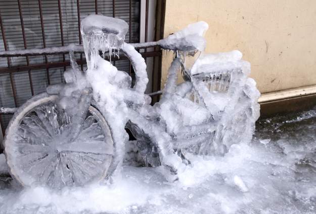 Ice Covered Bicycle