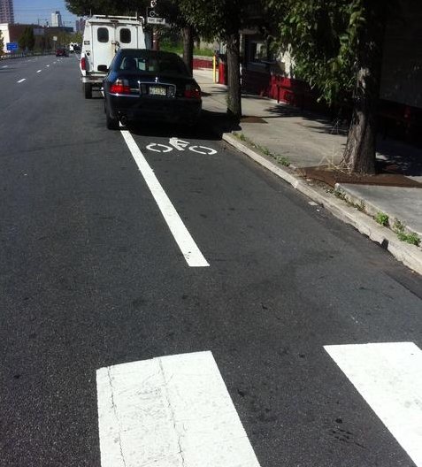 Cars Parked In Bike Lane