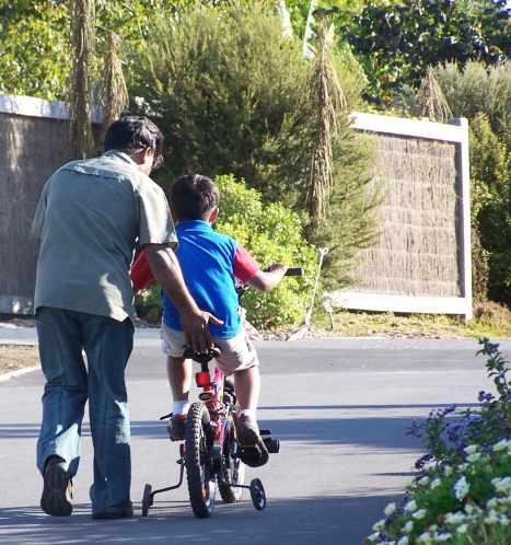 Teaching A Kid To Ride A Bike