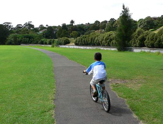 Boy Cycling