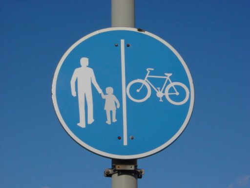 Pedestrian And Bicycle Crossing Sign