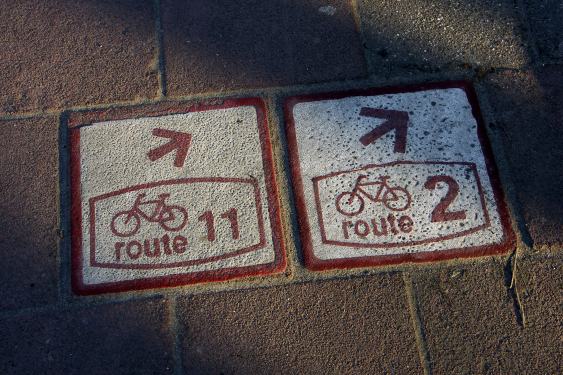 Bike Route Street Markings