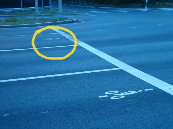 Two Bicycle Stop Here For Green Pavement Symbols