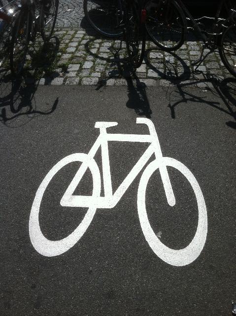 Bike Lane Marking In Germany